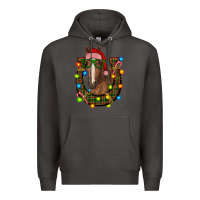 Smoke christmas horseshoe with horse Premium Hoodie - RanaPortraitStore