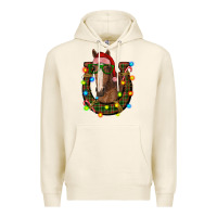 Tofu christmas horseshoe with horse Premium Hoodie - RanaPortraitStore