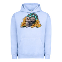 Pigment Grape Ice skull with sunflowers Urban Hoodie - RanaPortraitStore