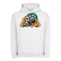 Pigment Lunar Rock skull with sunflowers Urban Hoodie - RanaPortraitStore