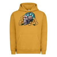 Pigment Peanut Butter skull with sunflowers Urban Hoodie - RanaPortraitStore