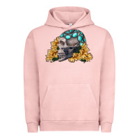 Pigment Salmon skull with sunflowers Urban Hoodie - RanaPortraitStore