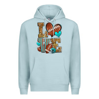 Blue Mist love american football Premium Hoodie - Zillion Design Studio