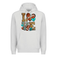 Dove Grey love american football Premium Hoodie - Zillion Design Studio