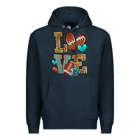 Navy love american football Premium Hoodie - Zillion Design Studio