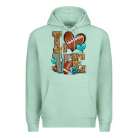 Seafoam love american football Premium Hoodie - Zillion Design Studio