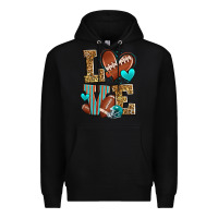 Black love american football Premium Hoodie - Zillion Design Studio