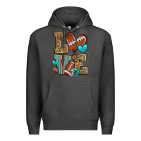 Charcoal Heather love american football Premium Hoodie - Zillion Design Studio