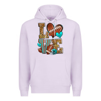 Lilac love american football Premium Hoodie - Zillion Design Studio
