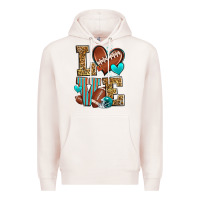 Pale Pink love american football Premium Hoodie - Zillion Design Studio