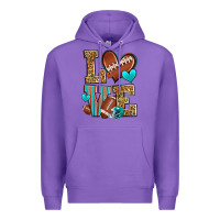 Purple love american football Premium Hoodie - Zillion Design Studio