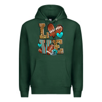 Sports Green love american football Premium Hoodie - Zillion Design Studio