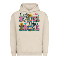 Pigment French Oak kinda boujee kinda broke Urban Hoodie - Zillion Design Studio