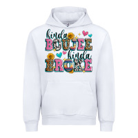 White kinda boujee kinda broke Urban Hoodie - Zillion Design Studio