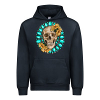 Navy skull with gemstone and sunflower Urban Hoodie - RanaPortraitStore