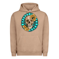 Pigment Burro skull with gemstone and sunflower Urban Hoodie - RanaPortraitStore