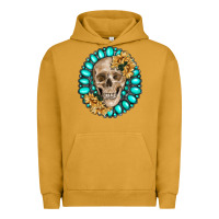 Skull With Gemstone And Sunflower Urban Hoodie | Teevron