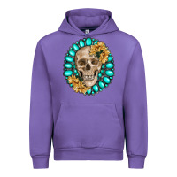 Tulip skull with gemstone and sunflower Urban Hoodie - RanaPortraitStore
