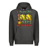 Charcoal Heather i tackled 100 days of school softball Premium Hoodie - Zillion Design Studio