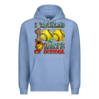I Tackled 100 Days Of School Softball Premium Hoodie | Teevron