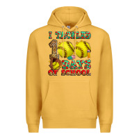 Mustard i tackled 100 days of school softball Premium Hoodie - Zillion Design Studio