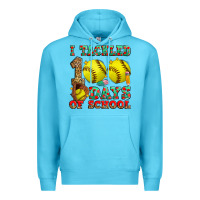 Ocean Blue i tackled 100 days of school softball Premium Hoodie - Zillion Design Studio