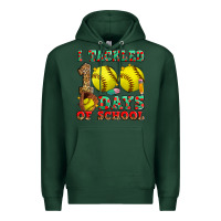 Sports Green i tackled 100 days of school softball Premium Hoodie - Zillion Design Studio