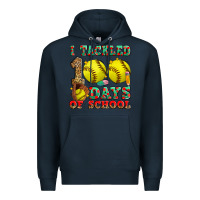 Navy i tackled 100 days of school softball Premium Hoodie - Zillion Design Studio