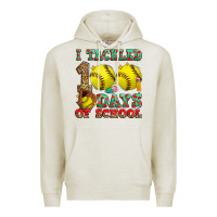 Oatmeal Heather i tackled 100 days of school softball Premium Hoodie - Zillion Design Studio