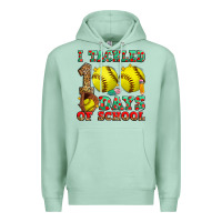 Seafoam i tackled 100 days of school softball Premium Hoodie - Zillion Design Studio