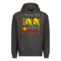 Smoke i tackled 100 days of school softball Premium Hoodie - Zillion Design Studio