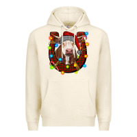 Christmas Horseshoe With Hereford Cow Premium Hoodie | Teevron