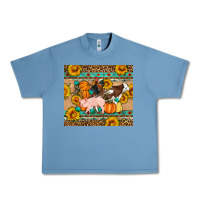 Pebble Blue Fall Coop Animals Urban Heavy Tee - Artiststas
