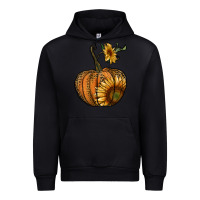 Black pumpkin with sunflower Urban Hoodie - RanaPortraitStore