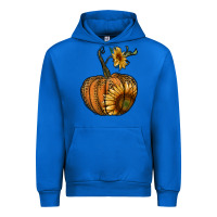 Cobalt pumpkin with sunflower Urban Hoodie - RanaPortraitStore