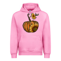 Fuchsia Pink pumpkin with sunflower Urban Hoodie - RanaPortraitStore