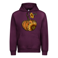 Mauve Wine pumpkin with sunflower Urban Hoodie - RanaPortraitStore