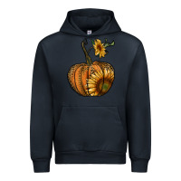 Navy pumpkin with sunflower Urban Hoodie - RanaPortraitStore