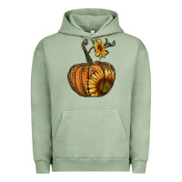 Pigment Oil Green pumpkin with sunflower Urban Hoodie - RanaPortraitStore