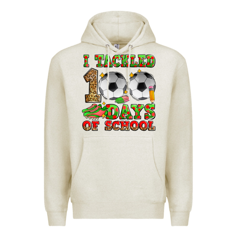 I Tackled 100 Days Of School Soccer Premium Hoodie by Zillion Design Studio | Teevron