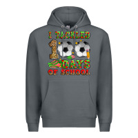 Rock i tackled 100 days of school soccer Premium Hoodie - Zillion Design Studio