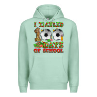 Seafoam i tackled 100 days of school soccer Premium Hoodie - Zillion Design Studio