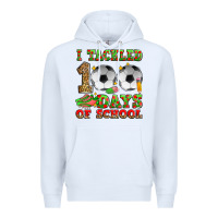 White i tackled 100 days of school soccer Premium Hoodie - Zillion Design Studio