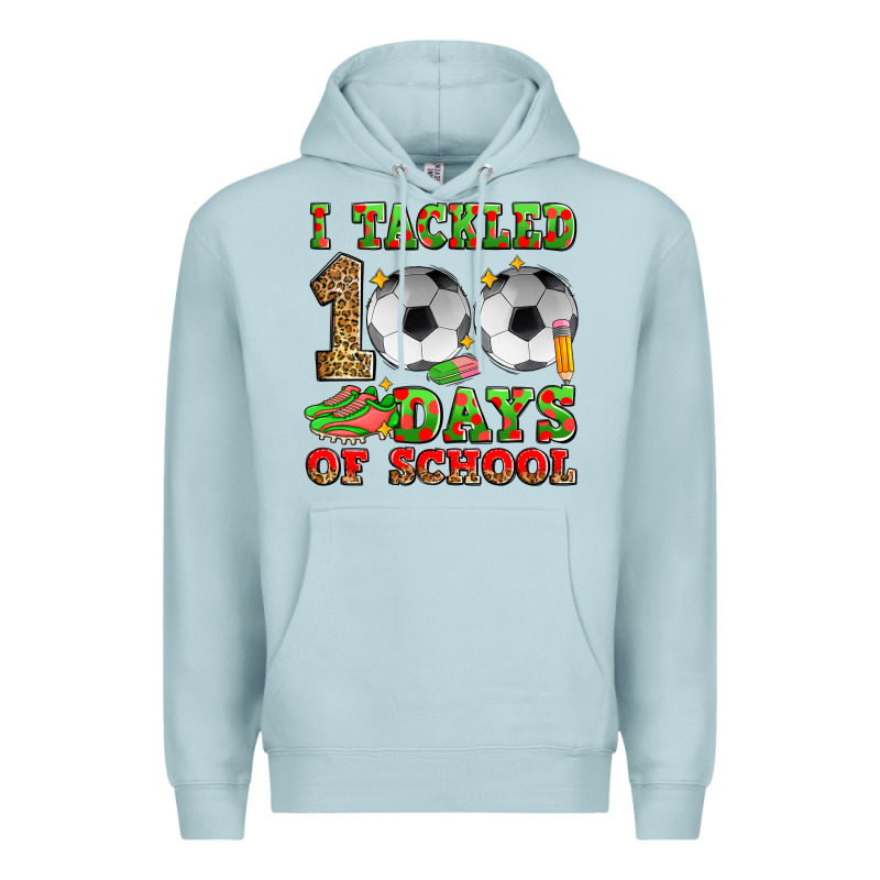I Tackled 100 Days Of School Soccer Premium Hoodie by Zillion Design Studio | Teevron