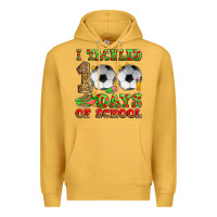 Mustard i tackled 100 days of school soccer Premium Hoodie - Zillion Design Studio