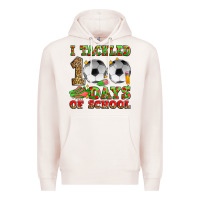 Pale Pink i tackled 100 days of school soccer Premium Hoodie - Zillion Design Studio