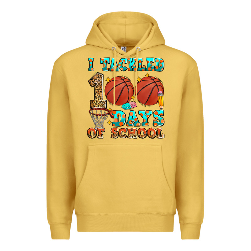I Tackled 100 Days Of School Basketball Premium Hoodie by Zillion Design Studio | Teevron