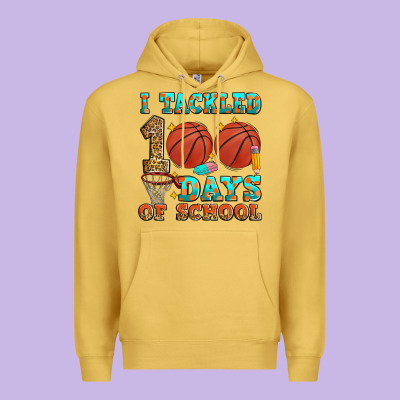 I Tackled 100 Days Of School Basketball Premium Hoodie Designed By Zillion Design Studio