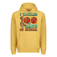 Antique Gold i tackled 100 days of school basketball Premium Hoodie - Zillion Design Studio