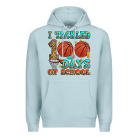 Blue Mist i tackled 100 days of school basketball Premium Hoodie - Zillion Design Studio